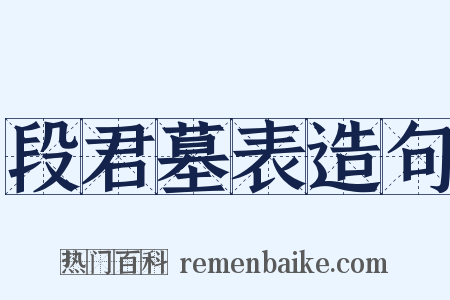段君墓表造句是什么意思的图片